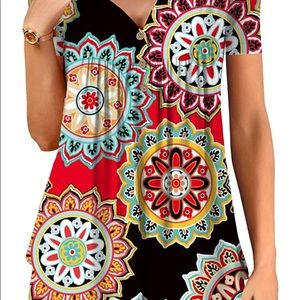 Boho Floral Tunic